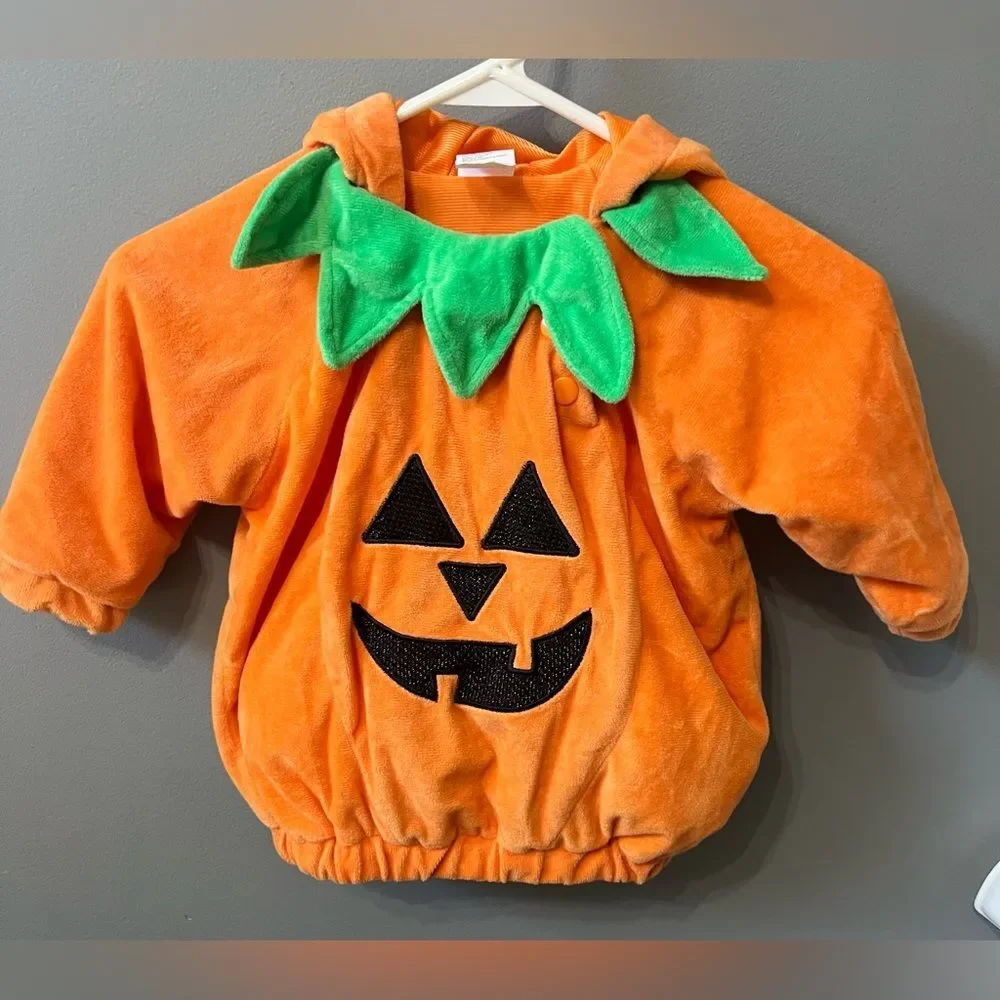 Target Kids' Jack-O'-Lantern Costume - Orange and Green Sz 12 -18 mos